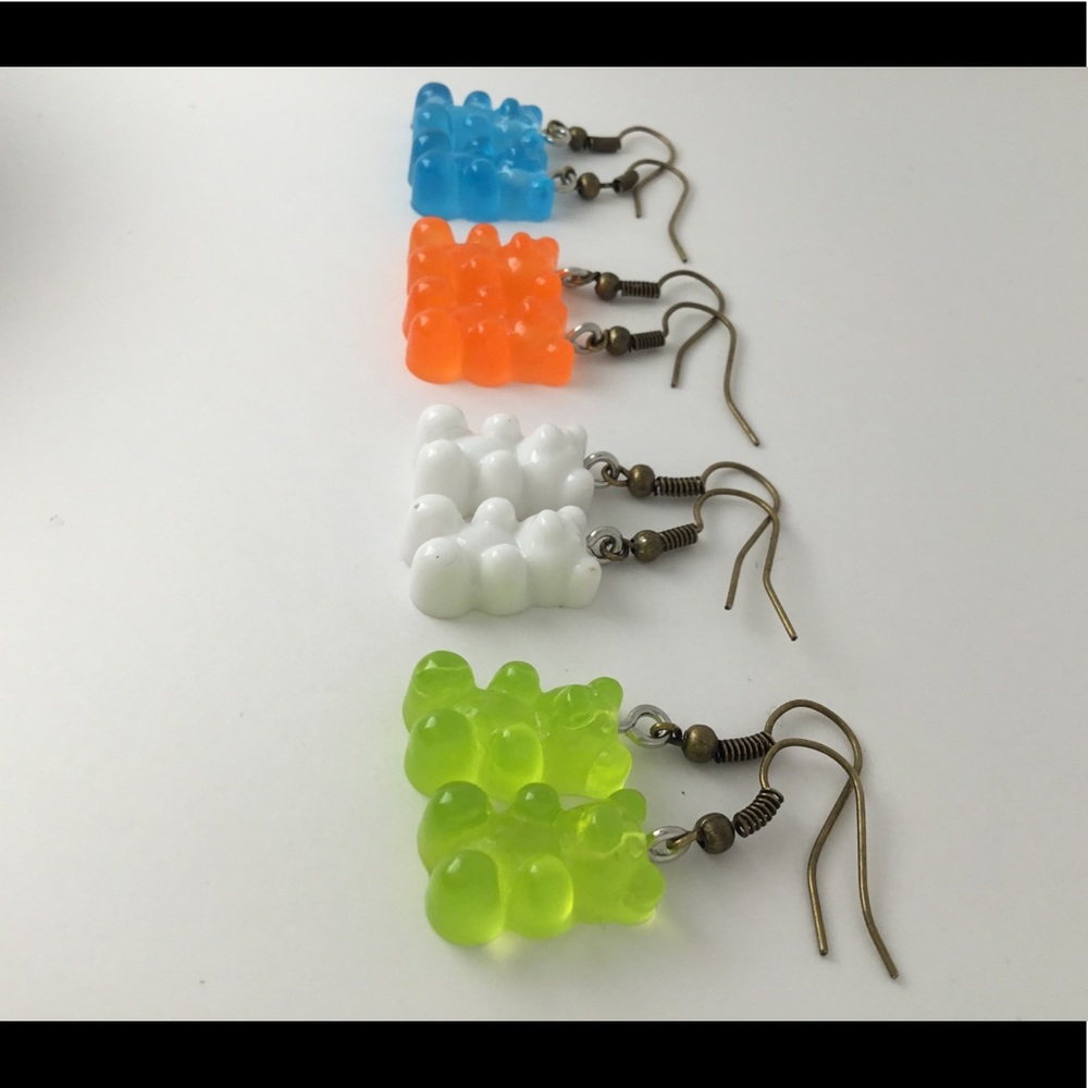 Multicolored Mini Gummy Bear Earrings